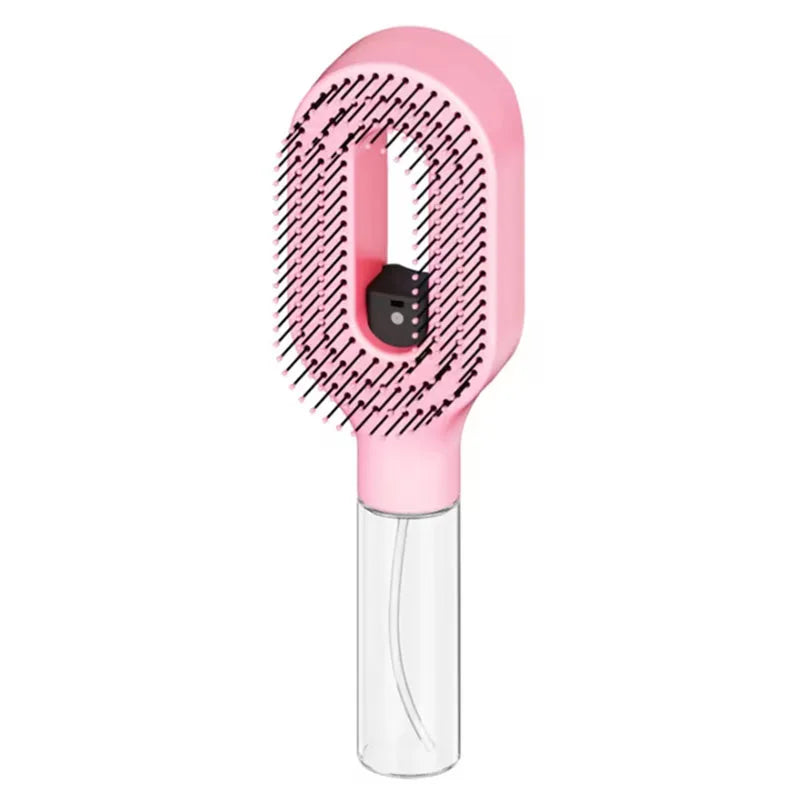 Spray Styling Comb 2 in 1 Portable Hair Brush with Water Spray Anti-static Detangling Brush Wet & Dry Dual Use Hair Styling Tool